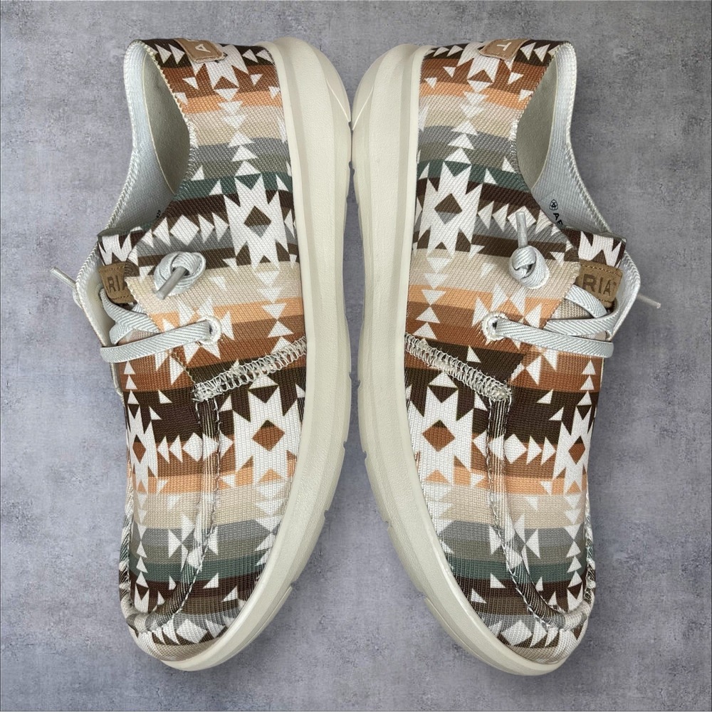 Ariat Hilo Neutral Southwest Print Loafer Shoes Womens 8B Comfort Aztec Western - Picture 5 of 9